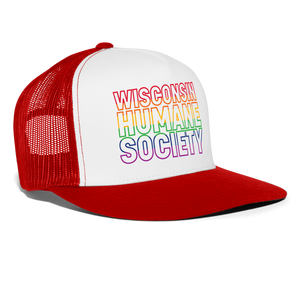 WHS Pride Rainbow Trucker Cap - white/red