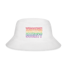 Load image into Gallery viewer, WHS Pride Rainbow Bucket Hat - white