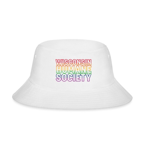 WHS Pride Rainbow Bucket Hat - white