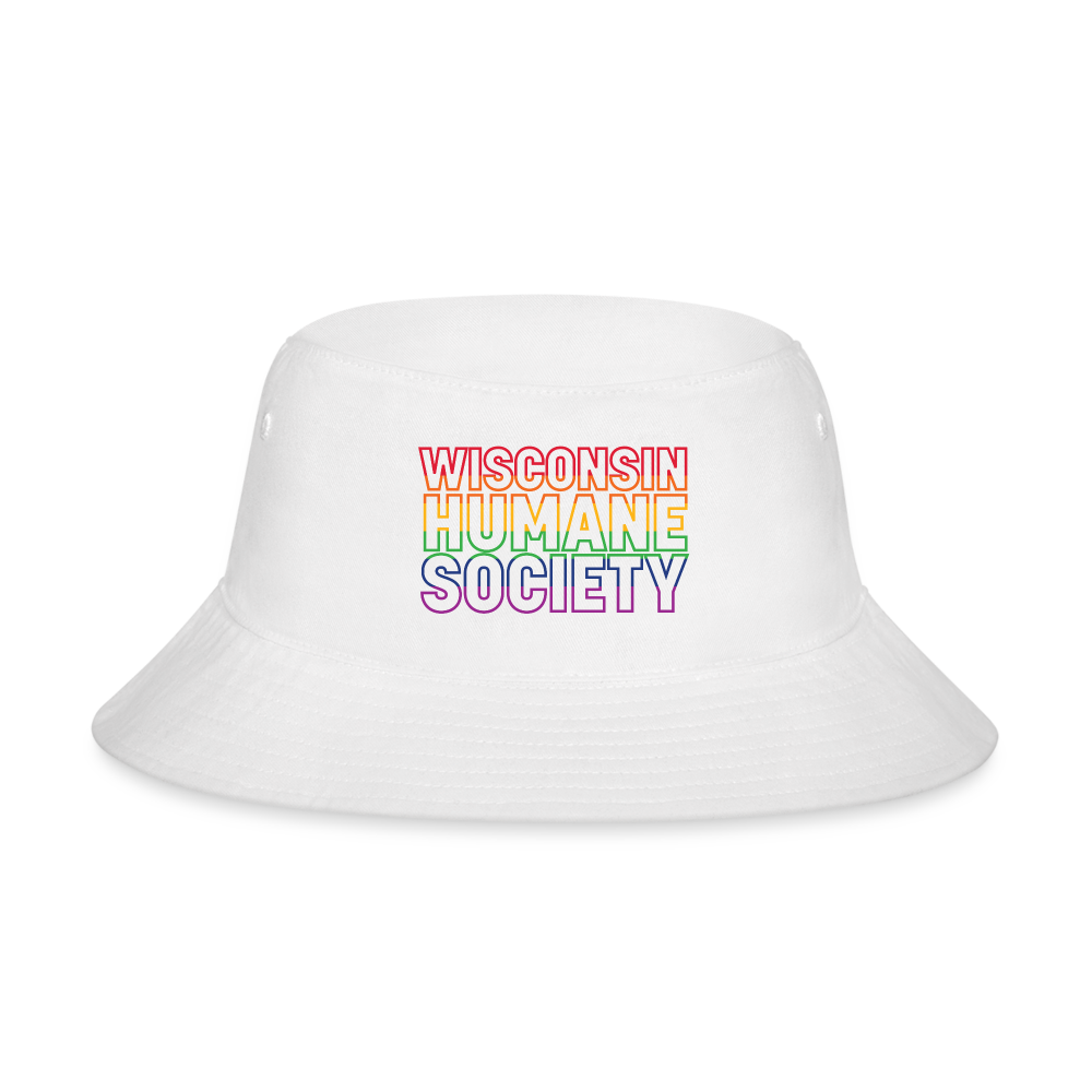 WHS Pride Rainbow Bucket Hat - white