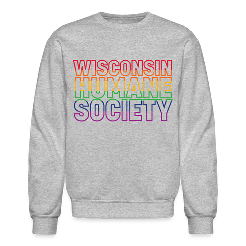 WHS Pride Rainbow Crewneck Sweatshirt - heather gray