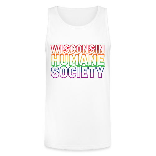 WHS Pride Rainbow Tri-Blend Organic Tank - white