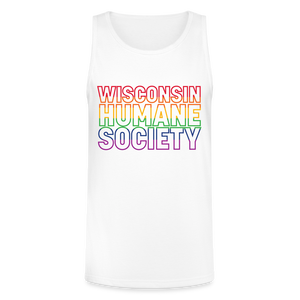 WHS Pride Rainbow Tri-Blend Organic Tank - white