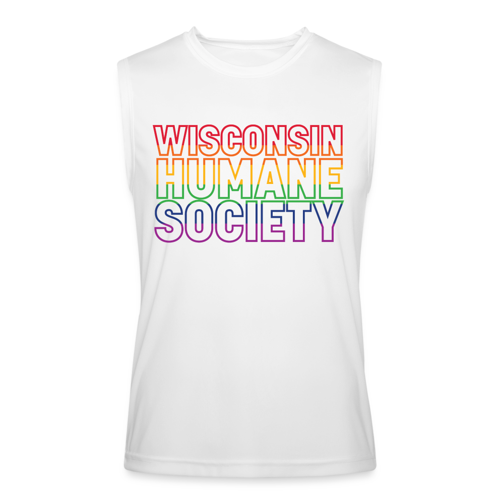 WHS Pride Rainbow Performance Sleeveless Shirt - white