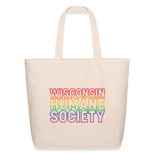 WHS Pride Rainbow Eco-Friendly Cotton Tote - natural