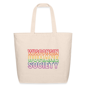 WHS Pride Rainbow Eco-Friendly Cotton Tote - natural