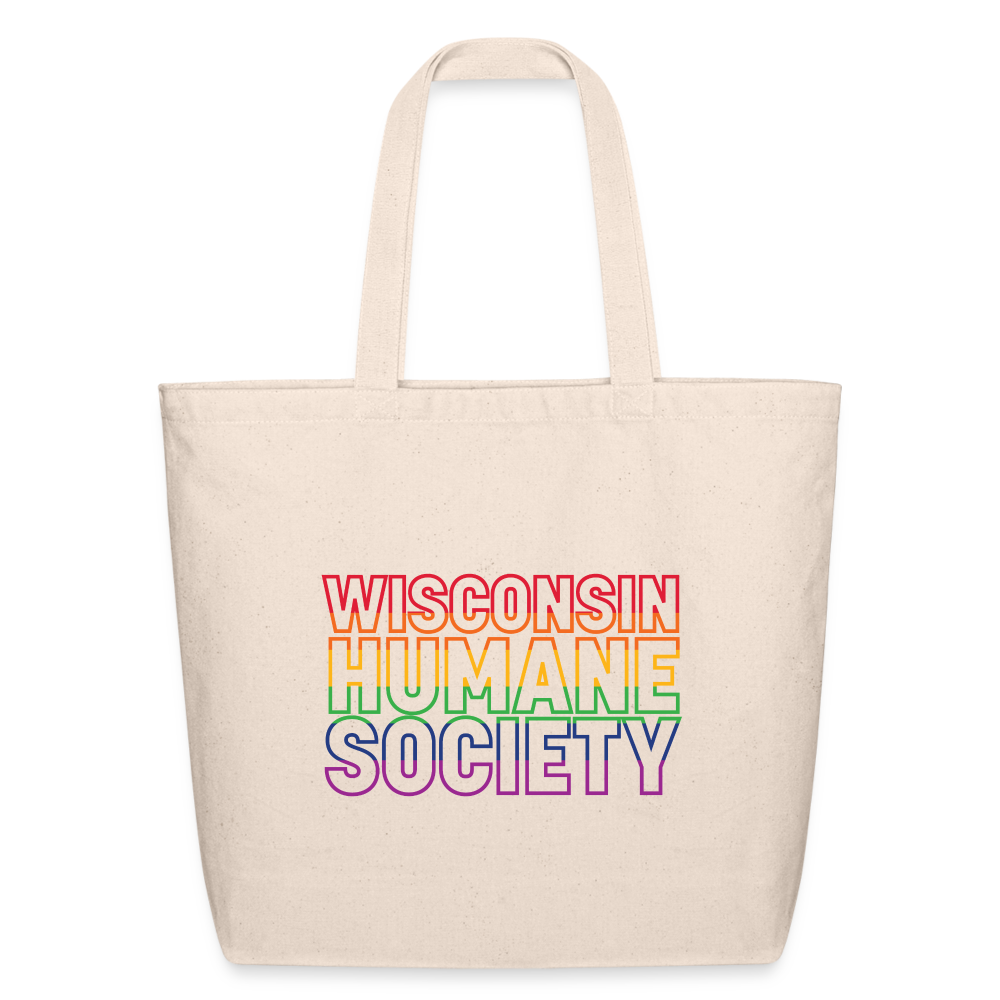 WHS Pride Rainbow Eco-Friendly Cotton Tote - natural