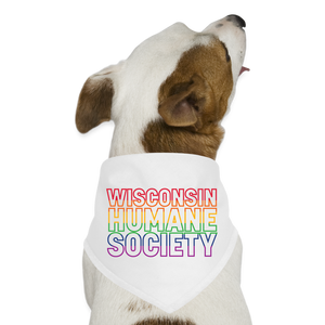 WHS Pride Rainbow Dog Bandana - white