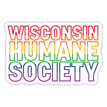 Load image into Gallery viewer, WHS Pride Rainbow Sticker - white matte