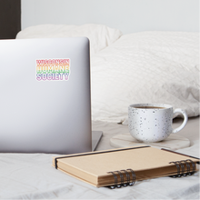 Load image into Gallery viewer, WHS Pride Rainbow Sticker - white matte