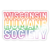 Load image into Gallery viewer, WHS Pride Rainbow Sticker - white glossy