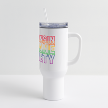 Load image into Gallery viewer, WHS Pride Rainbow 40 oz Travel Tumbler - white