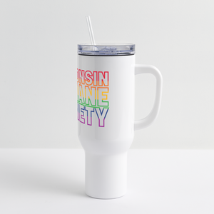 WHS Pride Rainbow 40 oz Travel Tumbler - white