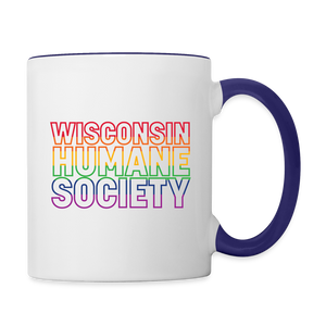 WHS Pride Rainbow Contrast Coffee Mug - white/cobalt blue