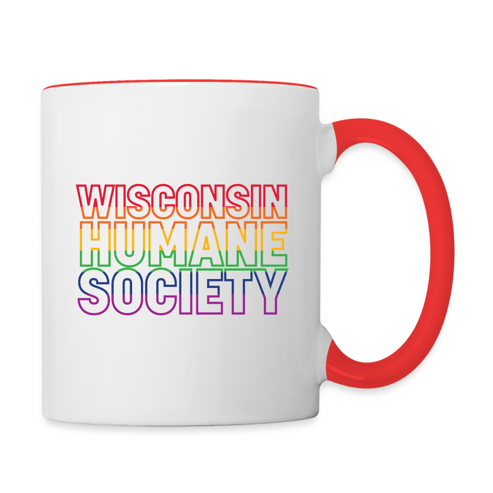 WHS Pride Rainbow Contrast Coffee Mug - white/red