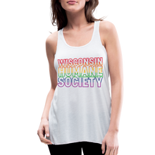 Load image into Gallery viewer, WHS Pride Rainbow Flowy Tank Top by Bella - white