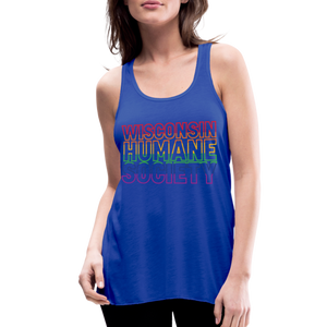 WHS Pride Rainbow Flowy Tank Top by Bella - royal blue