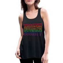 Load image into Gallery viewer, WHS Pride Rainbow Flowy Tank Top by Bella - black