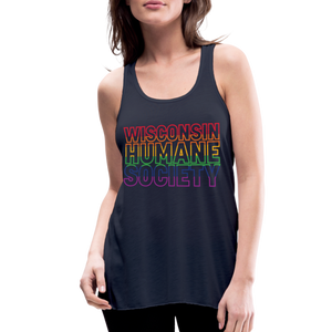 WHS Pride Rainbow Flowy Tank Top by Bella - navy