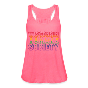 WHS Pride Rainbow Flowy Tank Top by Bella - neon pink