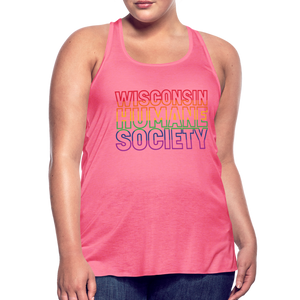 WHS Pride Rainbow Flowy Tank Top by Bella - neon pink