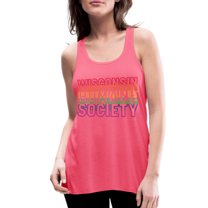 WHS Pride Rainbow Flowy Tank Top by Bella - neon pink