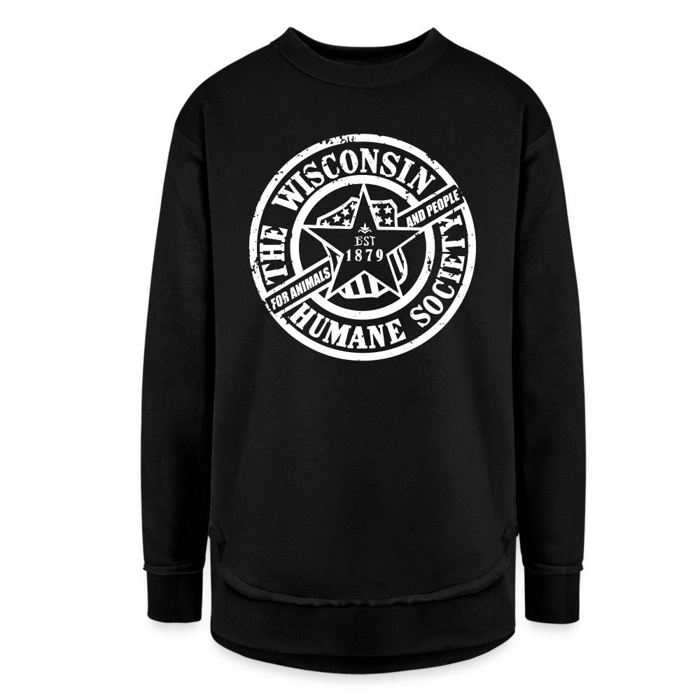 WHS 1879 Logo Weekend Tunic Fleece Sweatshirt - black