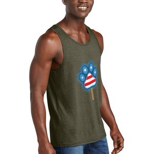 WHS Pupsicle Tri-Blend Organic Tank - heather olive