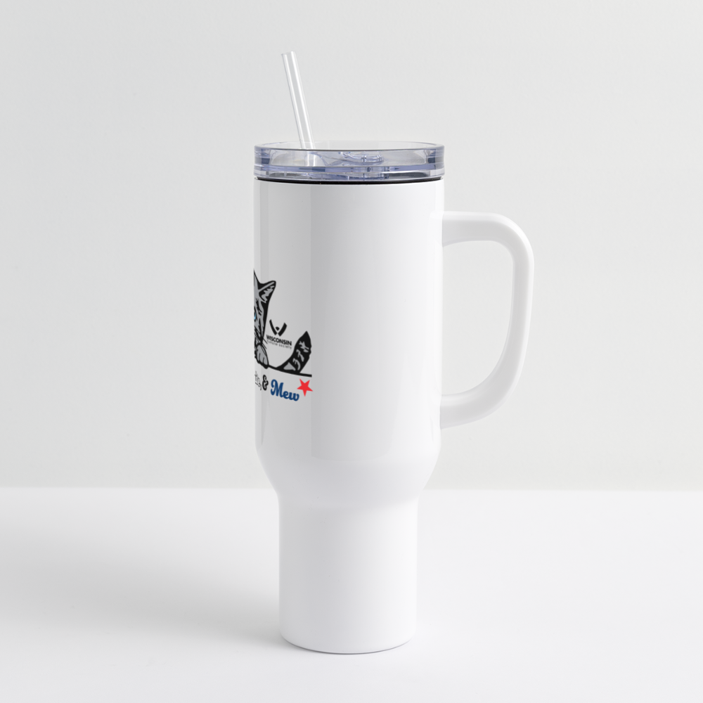 
                  
                    Red White & Mew 40 oz Travel Tumbler - white
                  
                