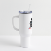 Load image into Gallery viewer, Red White &amp; Mew 40 oz Travel Tumbler - white