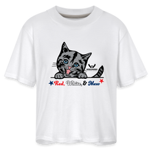 Load image into Gallery viewer, Red White &amp; Mew Boxy Tee - white