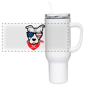 USA Dog 40 oz Travel Tumbler - white