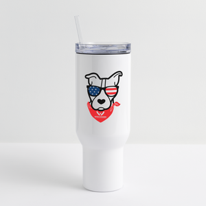 USA Dog 40 oz Travel Tumbler - white