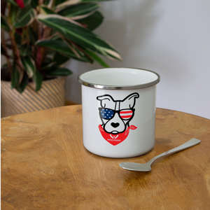 USA Dog Camper Mug - white