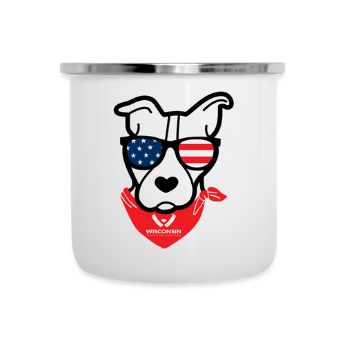 USA Dog Camper Mug - white