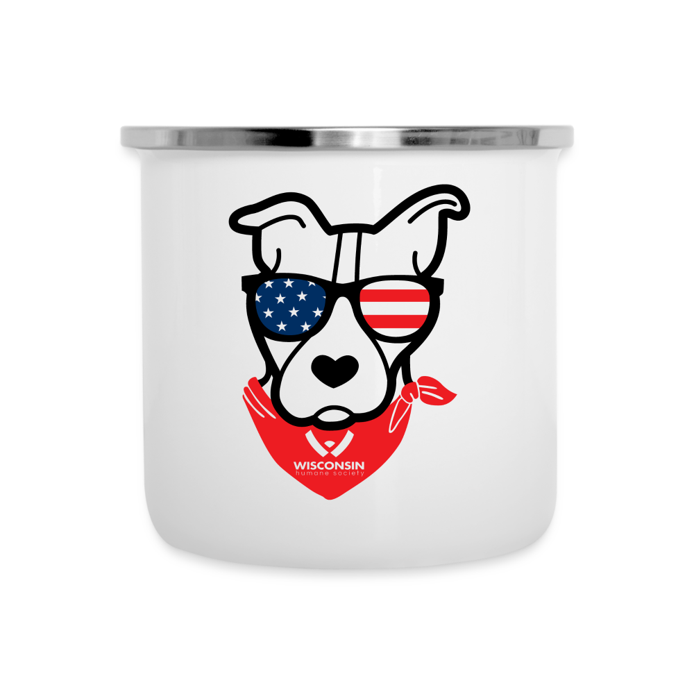 USA Dog Camper Mug - white