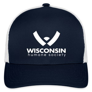 WHS Logo Flexfit Baseball Cap - navy/white