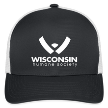 Load image into Gallery viewer, WHS Logo Flexfit Baseball Cap - dark gray/white