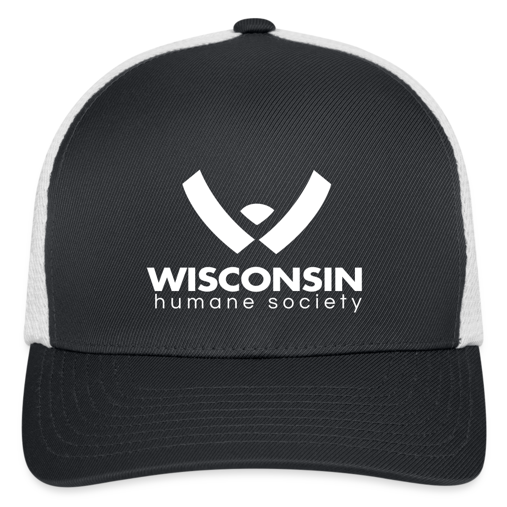 WHS Logo Flexfit Baseball Cap - dark gray/white