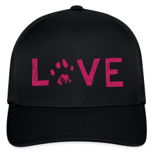 Load image into Gallery viewer, Love Pawprint Flexfit Baseball Cap - black