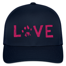 Load image into Gallery viewer, Love Pawprint Flexfit Baseball Cap - navy