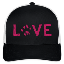 Load image into Gallery viewer, Love Pawprint Flexfit Baseball Cap - black/white