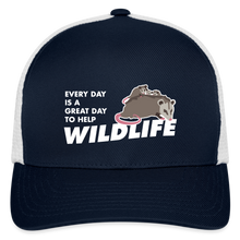 Load image into Gallery viewer, WHS Wildlife Flexfit Baseball Cap - navy/white