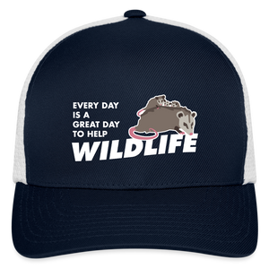 WHS Wildlife Flexfit Baseball Cap - navy/white