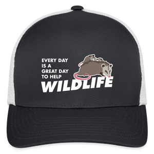 WHS Wildlife Flexfit Baseball Cap - dark gray/white