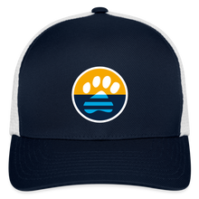 Load image into Gallery viewer, MKE Flag Paw Flexfit Baseball Cap - navy/white