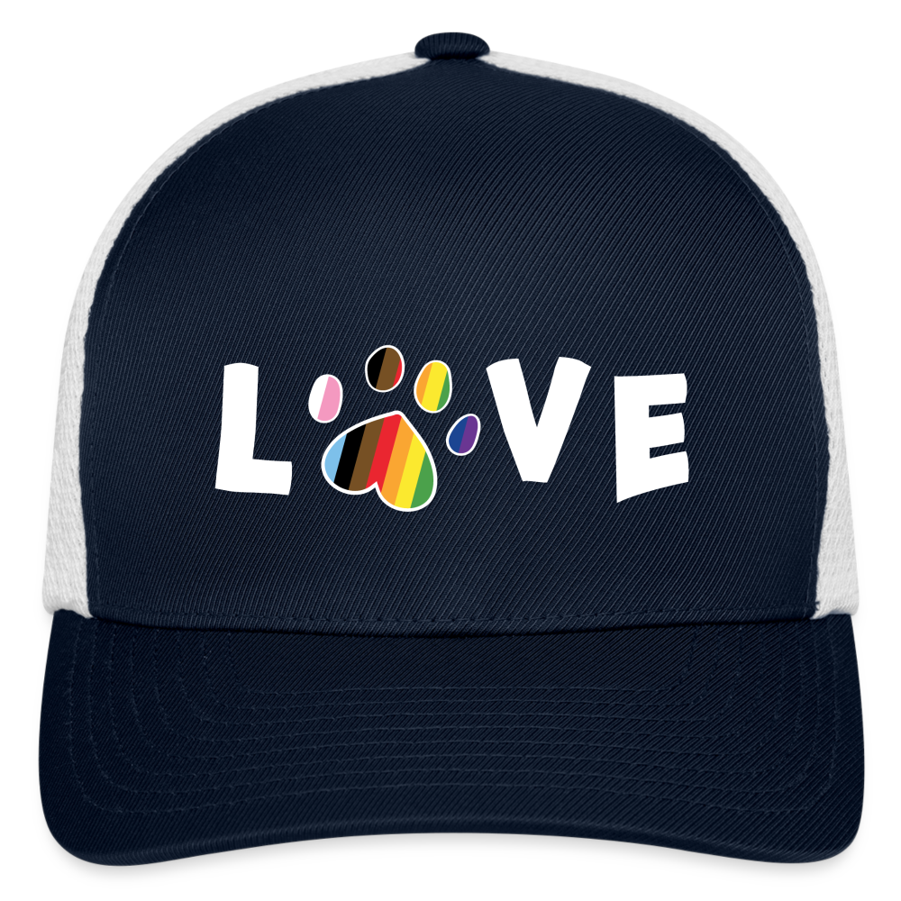 Pride Love Flexfit Baseball Cap - navy/white