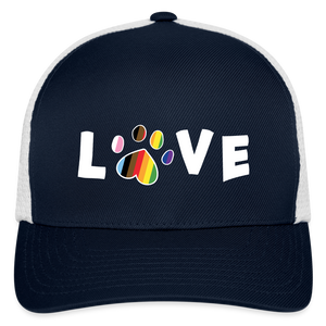 Pride Love Flexfit Baseball Cap - navy/white