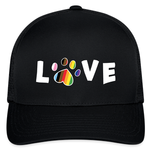 Pride Love Flexfit Baseball Cap - black