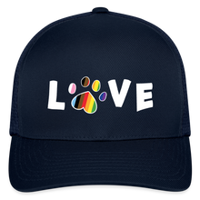 Load image into Gallery viewer, Pride Love Flexfit Baseball Cap - navy